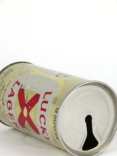 1964 Lucky Lager Beer 12oz Zip Top Can T89-04v