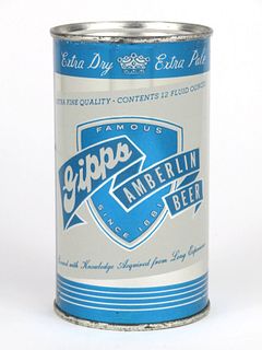 1960 Gipps Amberlin Beer 12oz Flat Top Can 69-40
