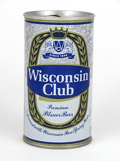 1972 Wisconsin Club Beer 12oz Tab Top Can T135-16