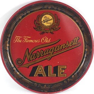 1939 Narragansett Ale 13 inch Serving Tray
