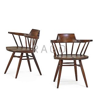 GEORGE NAKASHIMA Two Captain's chairs