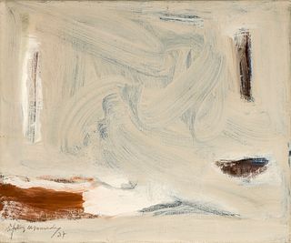 ALBERT RÀFOLS CASAMADA (Barcelona, 1923 - 2009). 
"Grey Sea", 1987. 
Acrylic on canvas. 
Signed and dated in the lower left corner. 
With Joan Prats G
