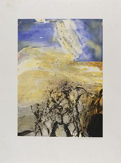ZAO WOU-KI (Beijing, 1921 - Nyon, Switzerland, 2013). 
"Composition 340", 1989. 
Etching and aquatint engraving. 
Hand signed and dated. 
Ediciones Po