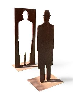 JOSÉ LUIS PASCUAL SAMARANCH (Barcelona, 1947). 
"Homage to Magritte". 2005. 
Corten steel. 
Size: 240 x 100 x 140 cm.
