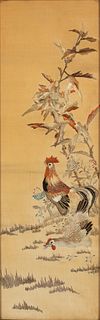 Framed Chinese Embroidery with Rooster