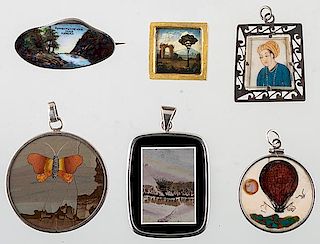 Pendants and Brooches with Scenes 