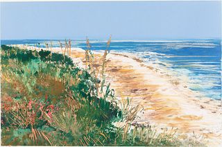 Margaret Peterson, Along the Shore, Pastel and W/C