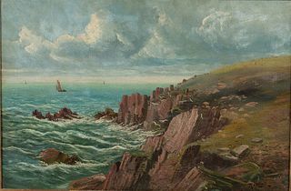 Robert Weir Allan, Rocky Coastal Landscape, O/C