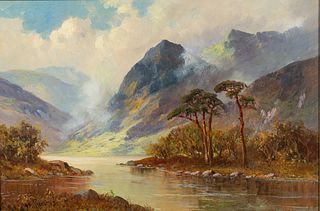 William Richards Jr., Highland Mountain Landscape, O/C