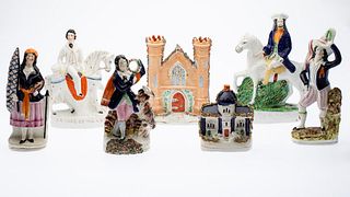 7 Staffordshire Figurines 