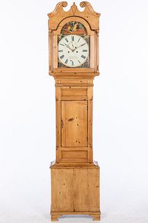 Irish Pine Tall Case Clock, Cumberclaudy, 19th C