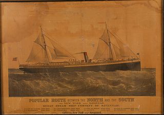 The Steam Ship 'City of Augusta', Lithograph