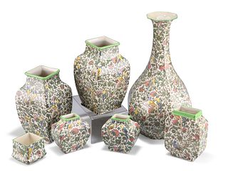 A COLLECTION OF ROYAL DOULTON PERSIAN PATTERN POTTERY, comprising two pairs