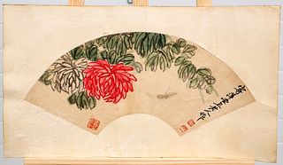 QI BAISHI (CHINESE, 1863-1957), CHRYSANTHEMUM, ink and watercolour on paper