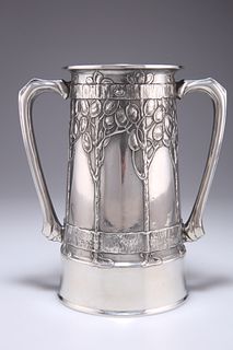 DAVID VEASEY FOR LIBERTY & CO, A TUDRIC PEWTER LOVING CUP, no. 010, of two-