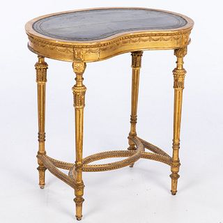 Louis XVI Style Giltwood Writing Table, 19th/20th C