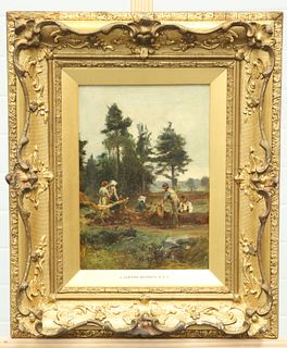 SIR JAMES LAWTON WINGATE (1846-1924), THE WOOD GATHERERS, signed and dated 
