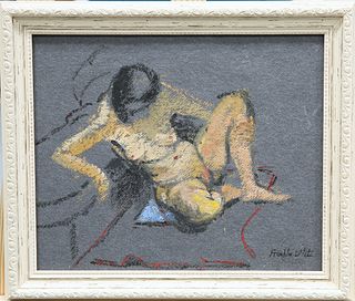 FRANKLIN WHITE (BRITISH, 1892-1975), SEATED NUDE, signed lower right, mixed