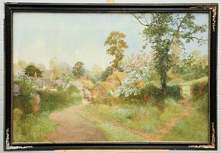 ARTHUR STANLEY WILKINSON (1860-1930), A VIEW IN DEVON, signed and indistinc