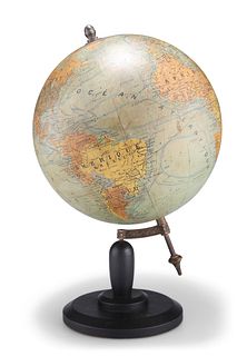 AN EARLY 20TH CENTURY FRENCH DESK GLOBE, "Globe Terrestre", by J. Forest, r
