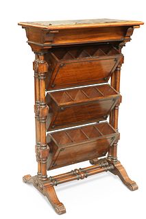 HOWARD AND SONS, AN UNUSUAL MAHOGANY CLERK'S TABLE, the moulded rectangular