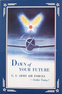 WWII US Army/Air Forces, Dawn of Your Future, Poster