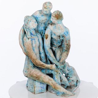 Evelyn Wilson, Three Figures, Painted Ceramic