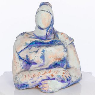 Evelyn Wilson, Untitled, Bust, Painted Ceramic