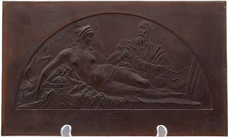 Unsigned, Tiziano, Bronze Plaque, 19th Century