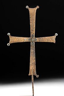 11th C. Byzantine Iron & Bronze Processional Cross