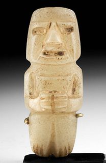 Teotihuacan / Tecali Calcite Standing Figure w/ Olla