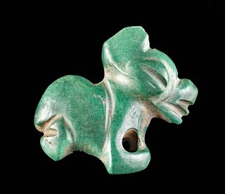 Miniature Teotihuacan Jadeite Dog Amulet