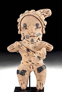 Veracruz Pottery Standing Maternity Figure w/ Bitumen