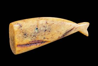 Pre-Contact Inuit Whale Bone Fishtail Fetish
