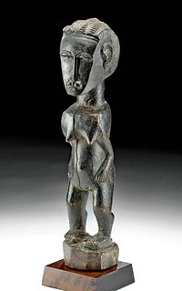 19th C. Ivory Coast Baule Wood Spirit Spouse Figure