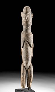 Early 20th C. African Lobi Wood Female Bateba Figure