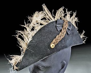 World War I German Cloth, Fur, & Feather Diplomat's Hat