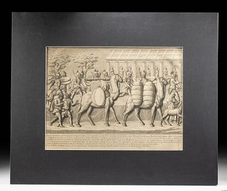 18th C. Jerome Vallet Engraving - Classical Scenes