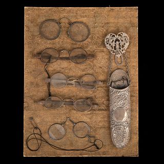 Group of Five Pairs of Antique Eyeglasses, ca. 1650-1850
