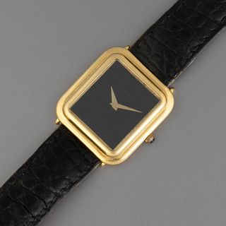 Cartier, Yellow Gold Square Gondol Wristwatch, ca. 1985
