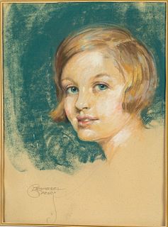 Leonebel Jacobs, Portrait of a Child, Pastel