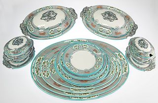 A COPELAND DINNER SERVICE, CIRCA 1875, comprising two large oval tureens an