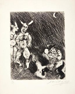 Marc Chagall - Le Satyre et le Passant