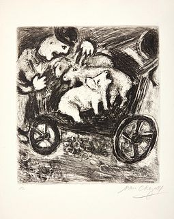 Marc Chagall - Le Berger et son Troupeau