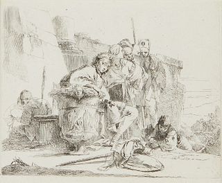 Giovanni Tiepolo Etching of a Young Man