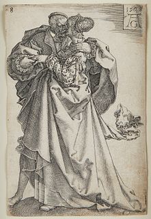 Heinrich Aldegrever Engraving from Large Wedding Dancers