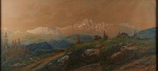 Vincenz Havlicek Austrian Landscape Oil on Canvas