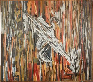 Elof Wedin Large Oil on Canvas Abstract