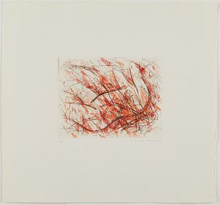Louisa Chase "Untitled (Fire)" Etching