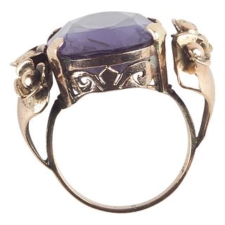 14K Rose Gold Sapphire Fashion Ring